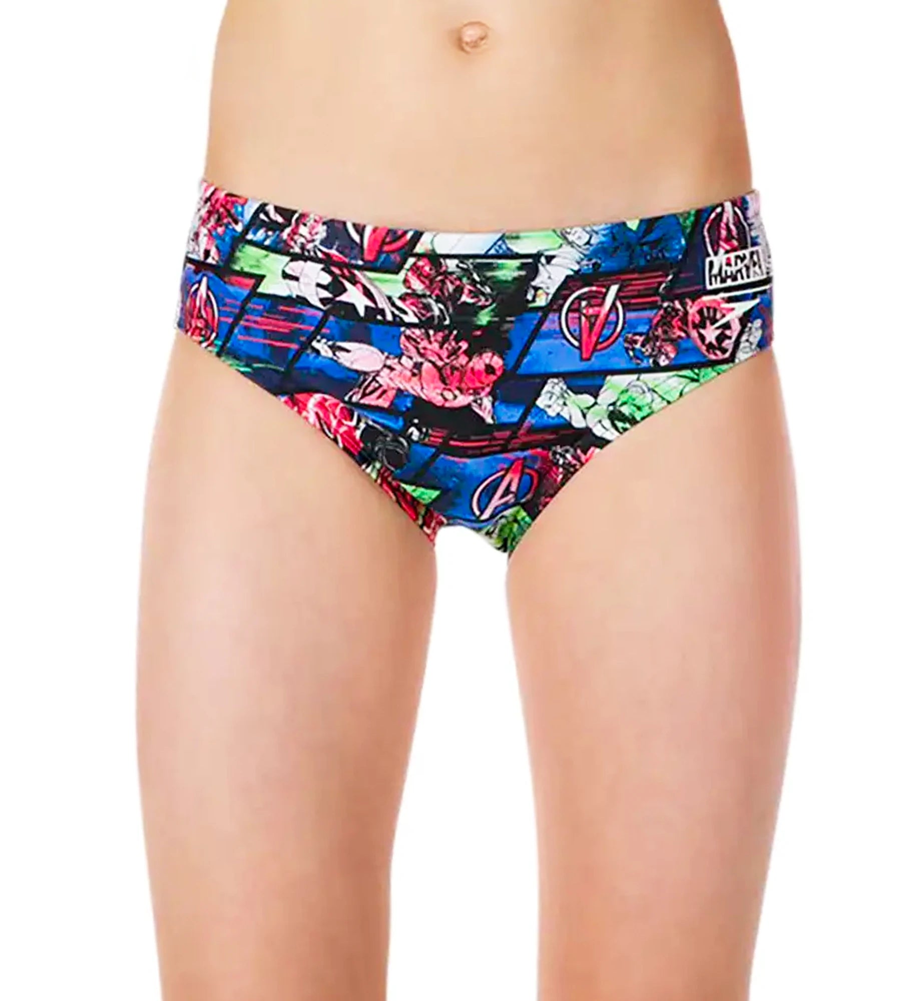 Boy's Endurance 10 Marvel Avengers Print Brief - Black & Neon Blue