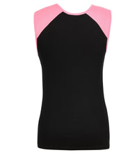 Women's 100 % Cotton Trendy Tank Top - Black, Sherbet & White