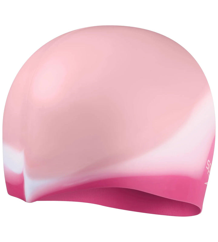 Unisex Kids Multi Colour Silicon Chlorine Resistant Swim Cap For Boys and Girls - Pink