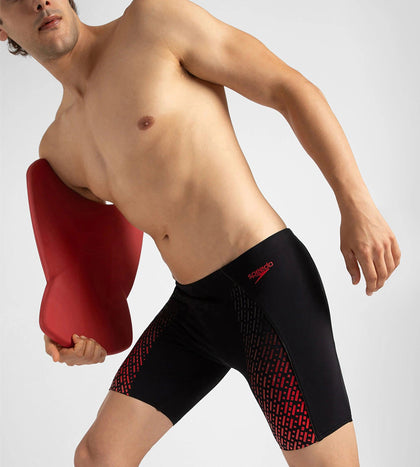 Men's Endurance+ Eco End+ Mid Jammer - Black & Fed Red