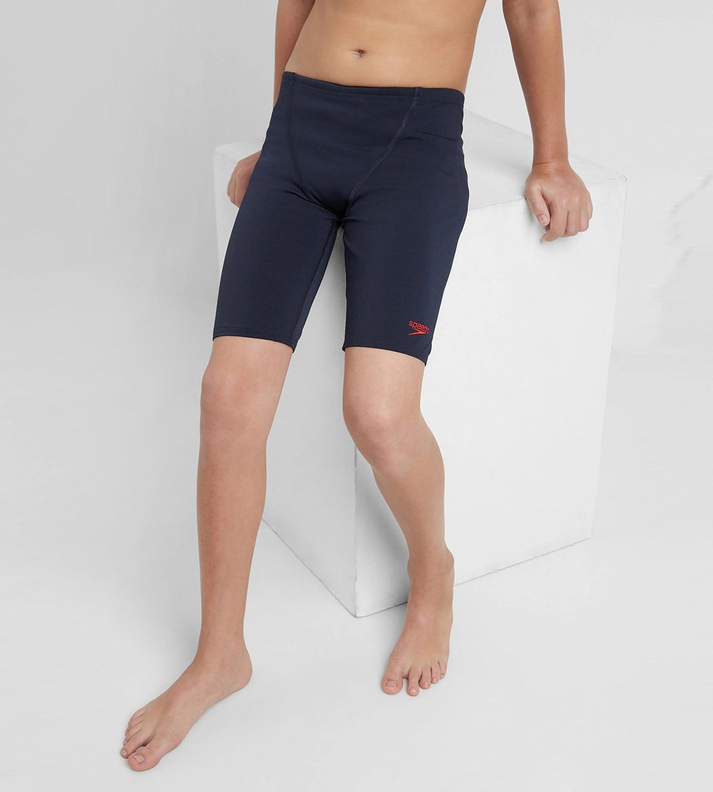 Boy's Endurance+ Essential V-Cut Jammer - True Navy & High Risk Red