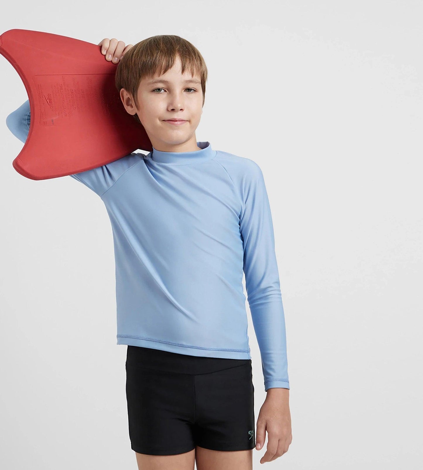 Boy's Endura Brite Long Sleeve Suntop - Curious Blue & True Navy