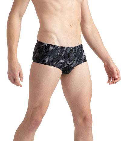 Men's Endurance10 Hyperboom Print Brief - Black, Usa Charcoal & White