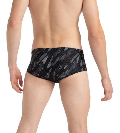 Men's Endurance10 Hyperboom Print Brief - Black, Usa Charcoal & White