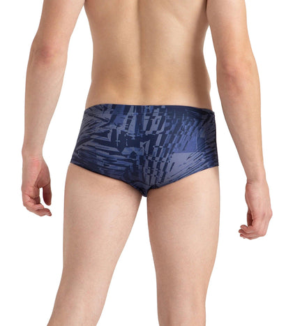 Men's Endurance10 All Over Print Brief - Peacoat, Cerulean Blue & White