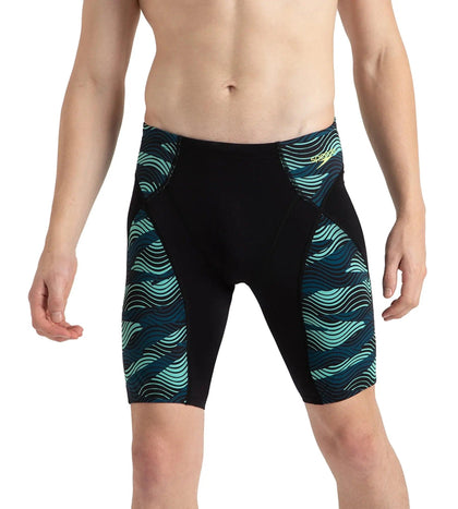 Men's Endurance+ Hydrosense Print Compression Jammer - Black, Dark Teal & Arctic Glass