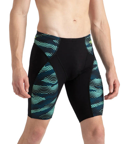 Men's Endurance+ Hydrosense Print Compression Jammer - Black, Dark Teal & Arctic Glass