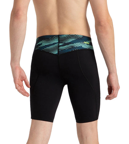 Men's Endurance+ Hydrosense Print Compression Jammer - Black, Dark Teal & Arctic Glass