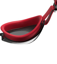 Unisex Adult Jet 2.0 smoke Tint Lens Swim Goggles - Red & Smoke