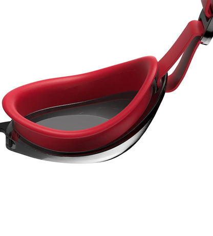 Unisex Adult Jet 2.0 smoke Tint Lens Swim Goggles - Red & Smoke