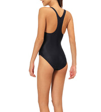 Women's Endurance Lycra Racerback One Piece Swimwear - Black_2