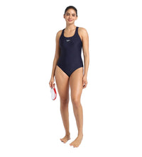 Women's Endurance Lycra Racerback One Piece Swimwear - True Navy & Marine Blue_6