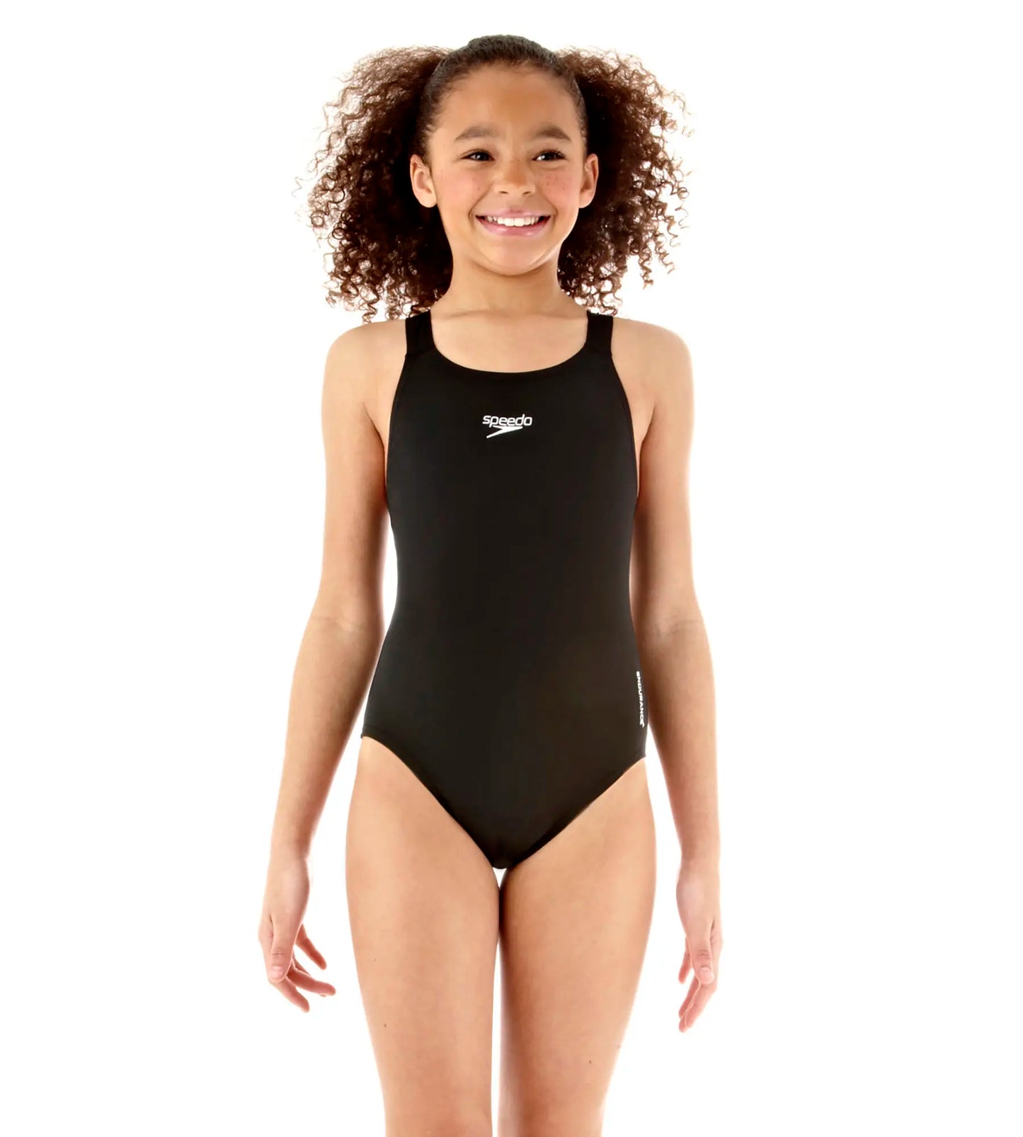 Girls Endurance+ Medalist V-Cut Swimsuit - Black