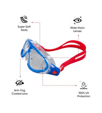 Unisex Junior Rift Clear-Lens Goggles - Lava Red & Beautiful Blue