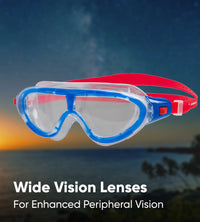 Unisex Junior Rift Clear-Lens Goggles - Lava Red & Beautiful Blue