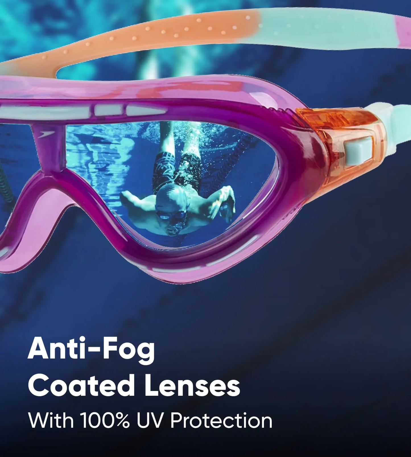 Unisex Junior Rift Clear-Lens Goggles - Lava Red & Beautiful Blue