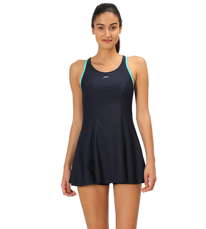 Women's Endurance 10 Racerback Swimdress - Navy & Bali Blue