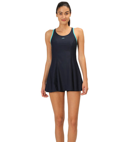 Women's Endurance 10 Racerback Swimdress - Navy & Bali Blue