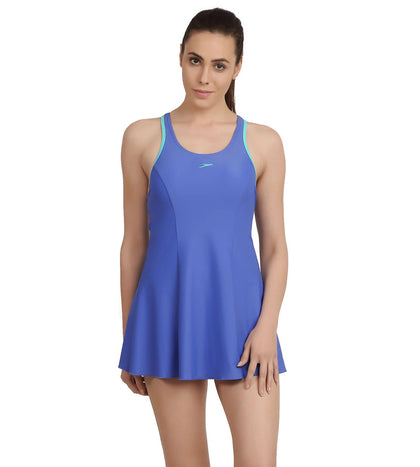 Women's Endurance 10 Racerback Swimdress - Deep Peri & Bali Blue