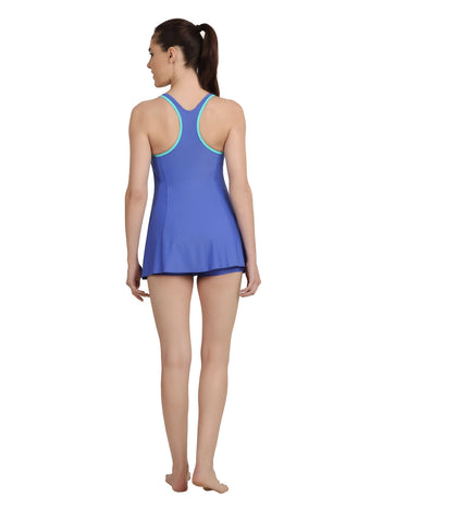 Women's Endurance 10 Racerback Swimdress - Deep Peri & Bali Blue