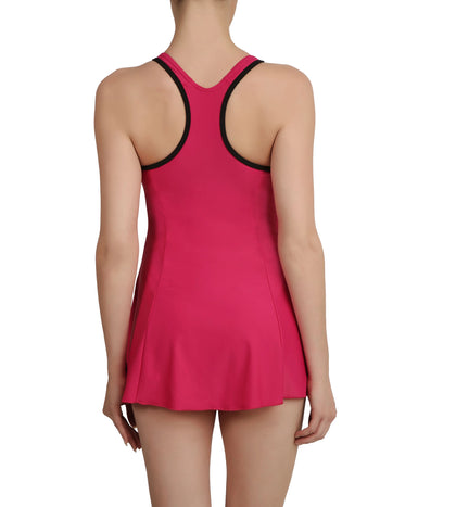 Women's Endurance 10 Racerback Swimdress - Magenta & Black