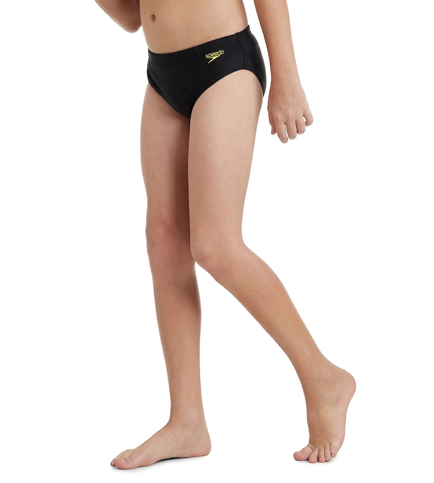 Boy's Endurance 10 Endurance Lycra Brief - Black & Lemon Drizzle