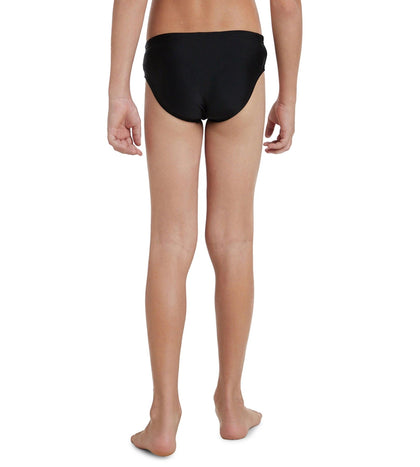 Boy's Endurance10 Lycra Brief - Black & Hyper Yellow