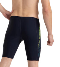 Men's Endurance10 Tech Print Placement Panel Jammer - True Navy, Hyper Yellow & Dark Teal