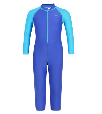 Tots Unisex Endurance 10 All In One Suit For Boys & Girls - Deep Peri & Japan Blue