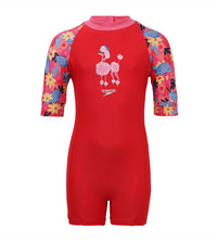 Girls Endurance 10 Essential All In One Suit - Risk Red & Summer Yellow