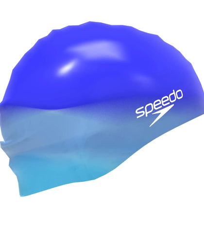 Unisex Adult Chlorine Resistant Silicon Swim Cap For Men and Women - Blue