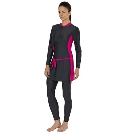 Women's Endurance 10 Two Piece Full Bodysuit - Navy & Electric Pink