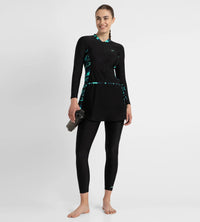 Women's Endurance10 Two Piece Closedback Full Body Suit - Black, Dark Teal & Arctic Glass