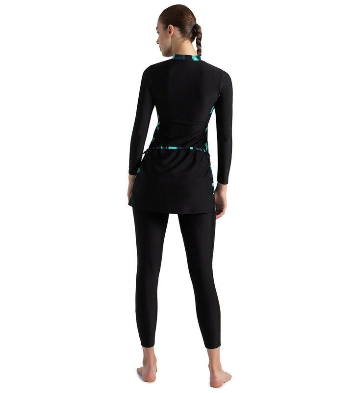 Women's Endurance10 Two Piece Closedback Full Body Suit - Black, Dark Teal & Arctic Glass