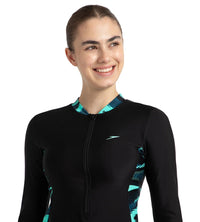 Women's Endurance10 Two Piece Closedback Full Body Suit - Black, Dark Teal & Arctic Glass