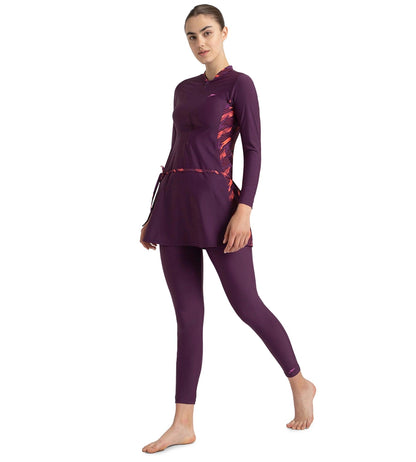 Women's Enduraflex Two Piece Closedback Full Body Suit - Plum Dandy, Coral Sands & Neon Violet