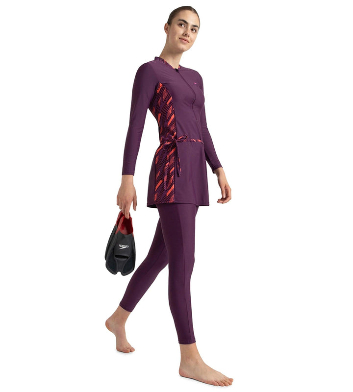 Women's Enduraflex Two Piece Closedback Full Body Suit - Plum Dandy, Coral Sands & Neon Violet