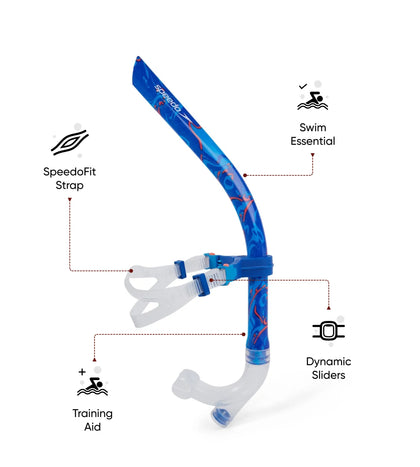 Unisex Adult Sport Centre Snorkel - Blue & Orange