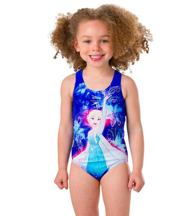 Tot's Endurance 10 Disney Frozen Print One Piece Swimwear - Blue_1