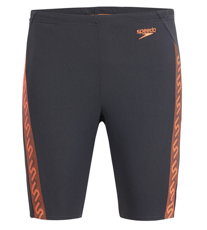 Men's Endurance+ Monogram Printed Jammer - Oxid Grey & Fluo Orange