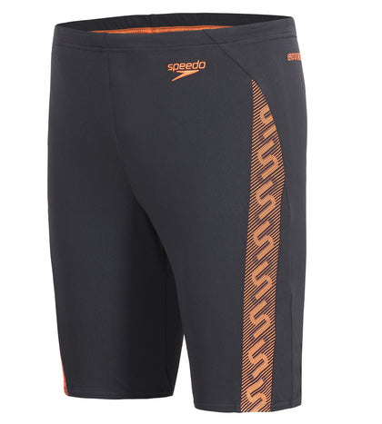 Men's Endurance+ Monogram Printed Jammer - Oxid Grey & Fluo Orange