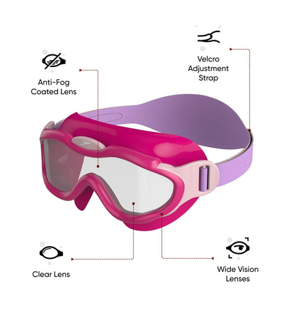 Unisex Sea Squad Mask Tint-Lens Goggles For Tot's - Pink