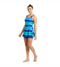 Women's Endurance10 Racerback Swimdress With Boyleg - Deep Indigo & Deep Peri_2