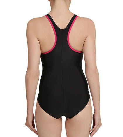 Women's Endurance 10 Monogram Racerback One Piece Swimwear - Black_6