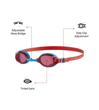 Unisex Junior Jet Tint-Lens Goggles - Turquoise & Lava Red