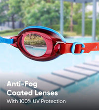 Unisex Junior Jet Tint-Lens Goggles - Turquoise & Lava Red