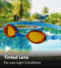 Unisex Junior Jet Tint-Lens Goggles - Turquoise & Lava Red