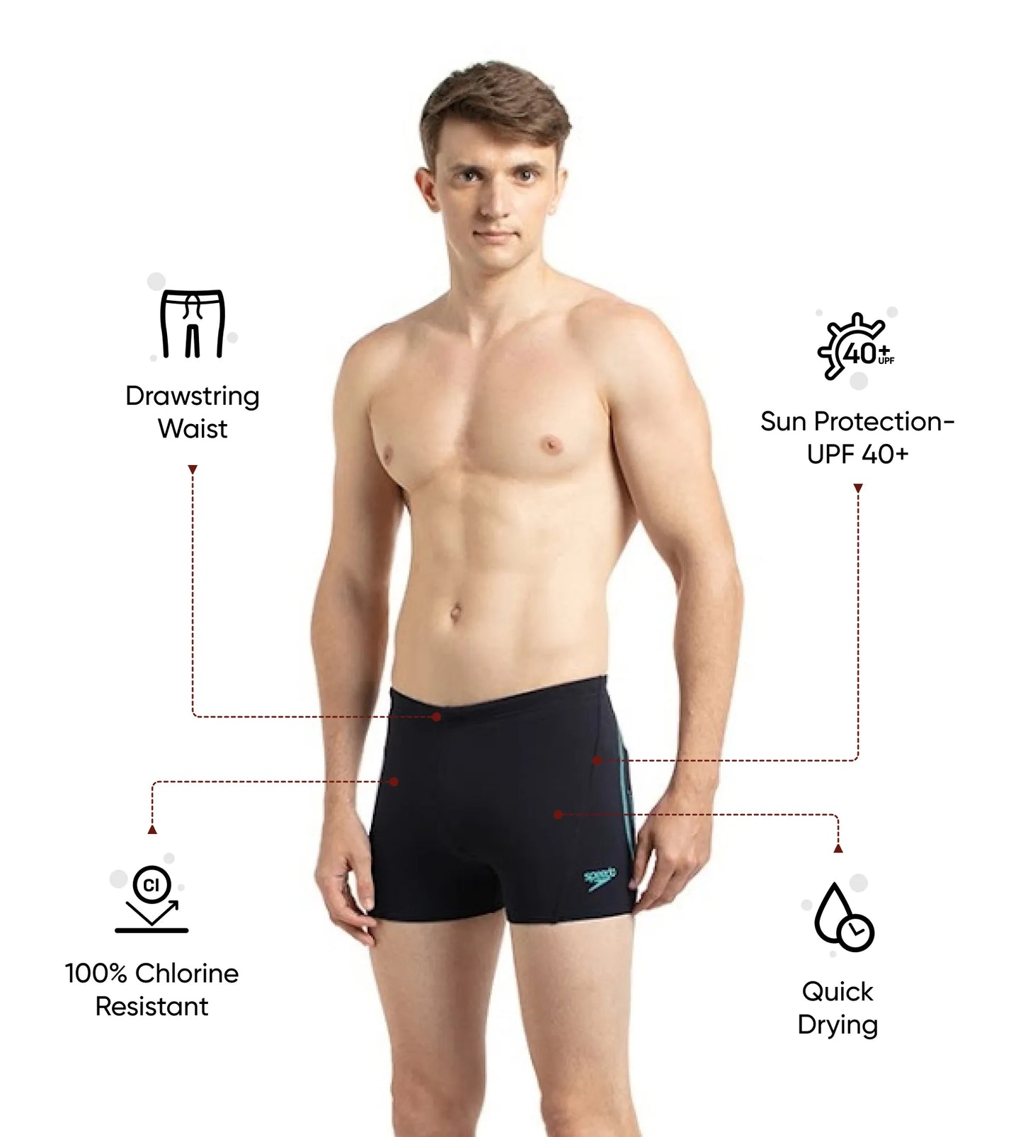 Men's Endurance+ Essential Splice Aquashort - True Navy & Pool