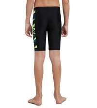 Boy's Endurance10 Side Panel Hyperboom Print Jammer - Black, Turkish Sea & Hyper Yellow