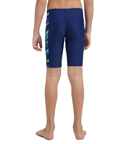 Boy's Endurance10 Side Panel Hyperboom Print Jammer - Harmony, True Navy & Cobalt Pop